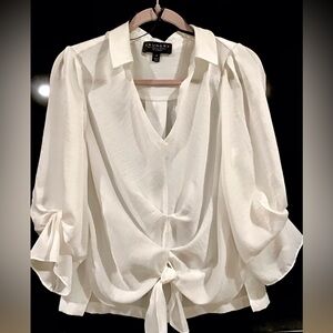 Laundry by Shelli Segal Women’s White Blouse size Large